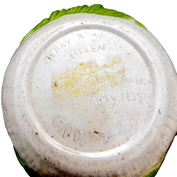 Vintage 70s Mushroom Hand Painted Ceramic Jar Set - Picture 6 of 7